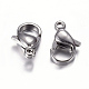304 Stainless Steel Lobster Claw Clasps X-STAS-G035-B-1