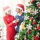 3 piezas 3 estilo árbol de Navidad y corona y Papá Noel y aleación esmalte encantos broche de seguridad JEWB-TA00011-6