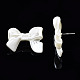 Spray Painted CCB Plastic Bowknot Stud Earring Findings CCB-Q091-07A-3