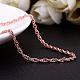 Rose Gold Plated Tin Alloy Rope Chain Necklaces NJEW-BB10183-18RG-3