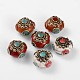 Tibetischen Stil flache runde Perlen TIBEB-F041-M01-1