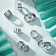 Unicraftale 20Pcs Titanium Steel Plain Band Open Cuff Ring for Women RJEW-UN0002-66-2