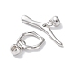Rhodium Plated 925 Sterling Steel Toggle Clasps STER-P050-02P-2