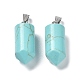 Synthetic Turquoise Dyed Pointed Pendants G-E596-02P-01-2
