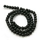 Perles en verre noires opaque rondes 4mm X-GR4mm27Y-2