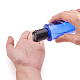 Benecreat 120 ミリリットル透明ペットプラスチックディスクトップキャップボトルセット  詰め替え可能なボトル  PPプラスチック蓋付き  ブルー  4x14cm  容量：約120ミリリットル MRMJ-BC0001-52-4