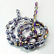 Chapelets de perles en verre électroplaqué EGLA-D015-7x5mm-07-2