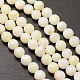 Natural Mother of Pearl Shell Round Bead Strands BSHE-M022-29A-1