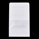 再封可能なクラフト紙袋  再封可能なバッグ  小さなクラフト紙ドイパック  窓付き  ホワイト  14.7x10cm OPP-S004-01C-02-3