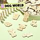 未完成の木の切り欠き  子供のためのDIYクラフトおもちゃ  犬  2.05~3.45x2~3.45x0.2cm  9スタイル  100個/袋 WOOD-CJC0012-03A-5