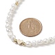 Collana da donna con perle naturali e cuore in ottone NJEW-JN04106-01-5