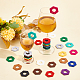 Benecreat 60 pz 12 colori feltro ciondoli in vetro di vino AJEW-BC0003-09-4
