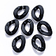 Opaque Spray Painted Acrylic Linking Rings OACR-S036-001B-I07-3
