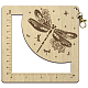 Righello per uncinetto con cornice quadrata in legno DIY-WH0537-009-1