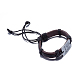 Bracelets de cordon en cuir à la mode unisexe BJEW-BB15607-D-4
