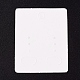 紙のアクセサリーディスプレイカード  吊り下げイヤリングディスプレイ用  葉の長方形  ホワイト  50x40x0.3mm  穴：5.3mm CDIS-G002-07A-07-2