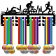 Support mural d'affichage de support de cintre de médaille de fer de thème de sports ODIS-WH0055-145-1