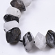 Chapelets de perles en quartz rutile noir naturel G-R462-11-3