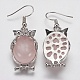 Natural & Synthetic Gemstone Dangle Earrings EJEW-F142-A-3