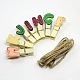 DIY Craft Ideas Party Photo Wall Decorations Letter Theme Wooden Clothespins Postcard Clips X-AJEW-A016-A06-1