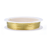 Round Craft Copper Wire, Nickel Free, Golden, 0.3mm , about 82.02 Feet(25m)/roll