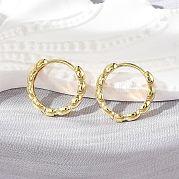 Латунные английском замке Серьги-кольца EJEW-L231-33G