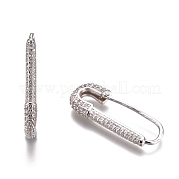 Латунные серьги обруча EJEW-K085-03P