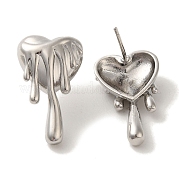 Серьги-гвоздики из латуни с реечным покрытием EJEW-R162-28P