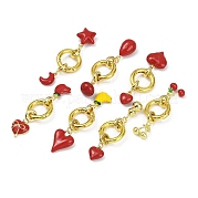 Латунные эмалевые пружинные кольца-затворы KK-M322-08G