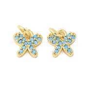 Латунные микро проложить кубического циркония подвески KK-U056-42G