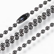 304 Stainless Steel Ball Chain Necklace MAK-R012-02B