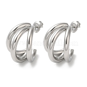 Серьги-гвоздики из нержавеющей стали 304 EJEW-Z026-17P
