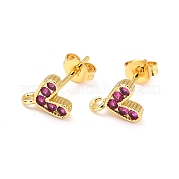 Серьги-гвоздики из циркония ZIRC-D120-04G-01