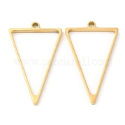 304 pendentifs triangulaires à lunette arrière ouverte en acier inoxydable STAS-Z040-10G