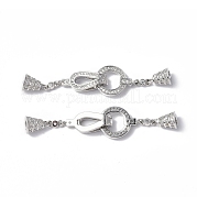 Застежка с латунным кристаллом и стразами KK-P223-26P