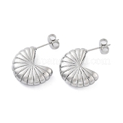 Серьги-гвоздики в форме цветка из нержавеющей стали 304 EJEW-P258-48P