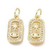Латунные микропаве прозрачные кубические циркониевые подвески ZIRC-L076-053G