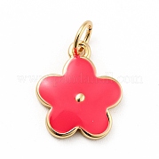 Подвески из латуни с покрытием из эмали KK-G387-09G-05