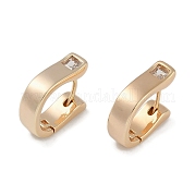 Латунные серьги-кольца из прозрачного кубического циркония EJEW-L292-007G