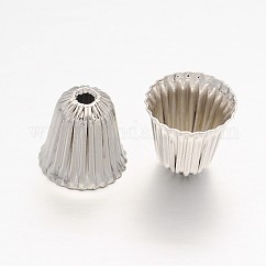 Apétales cônes en laiton de perles, sans cadmium et sans plomb, platine, 11x11mm, Trou: 1mm