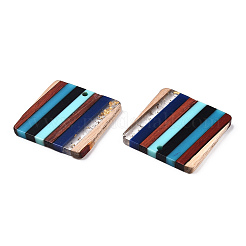 Colgantes de resina y madera de nogal&nbsp;RESI-N039-15