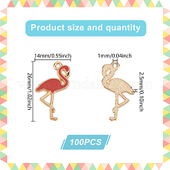 100pcs pendentifs en émail en alliage&nbsp;ENAM-GO0001-12