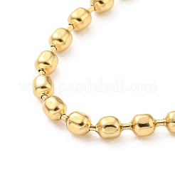 Pulsera de cadena de bolas de acero inoxidable 304 para mujer&nbsp;BJEW-B064-12G
