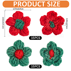 30 Stück 2 Farben gekämmte Baumwolle Ornament Zubehör&nbsp;AJEW-CP0009-40