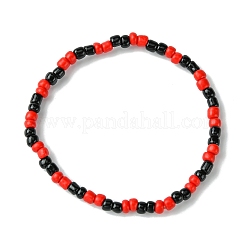 3 pièces 3 styles ensembles de bracelets extensibles en perles de verre rondes&nbsp;BJEW-JB10749-01