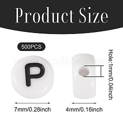 500pcs perles acryliques&nbsp;SACR-TA0001-55P