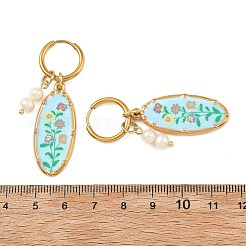 Pendientes de aro pequeños de acero inoxidable 304 estampados&nbsp;EJEW-JE07394