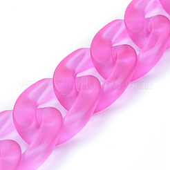 Chaîne gourmette en acrylique transparent&nbsp;AJEW-JB00544-01