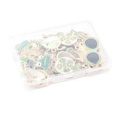 48pcs 12 styles de pendentifs en émail en alliage&nbsp;ENAM-FS0003-58