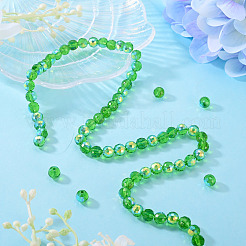 1 brin de perles de verre transparentes électrolytiques&nbsp;EGLA-TADJ0001-15F
